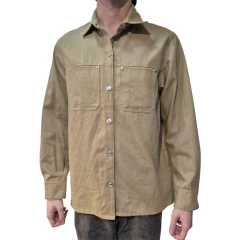 Camisa Manga Larga Gabardina Work Beige en internet