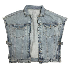 Chaleco Jean Poncho Y2k Streetwear