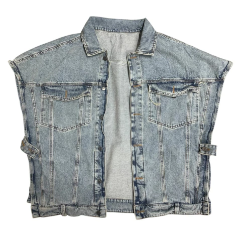 Chaleco Jean Poncho Y2k Streetwear