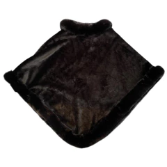 Poncho Tapado Peluche Negro Y2K