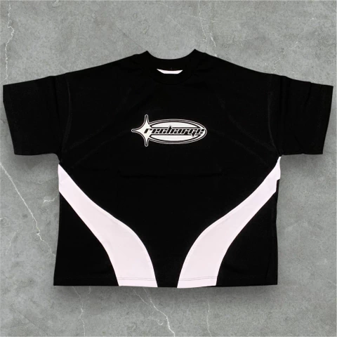 Remera Boxy Fit Urban Destello Negro - comprar online