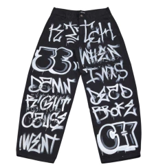 Conjunto Jean Full Graff By Kitch Tech - Black - online store