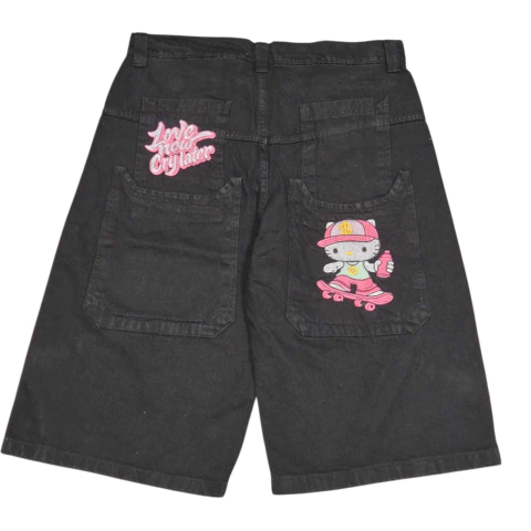 Bermuda Jorts Jean 3/4 Hello Kitty Love