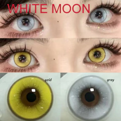 Lentes de Contacto Efecto Real - Amarillo White Moon - KITCH TECH