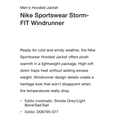 Imagen de Campera Puffer NIKE Storm-fit Windrunner Black Rompeviento - usd450