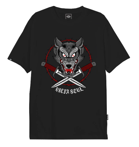WOLF REMERA HYPE TALLE ESPECIAL NEGRO