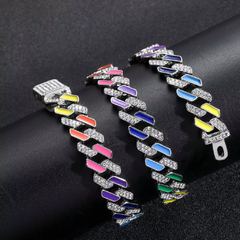 Cadena Cubana Piedra Strass Dorada Plateada Hip Hop Trap 55 - 24 Inch en internet