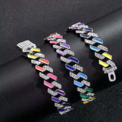 Cadena Cubana Piedra Strass Dorada Plateada Hip Hop Trap 55 - 24 Inch on internet