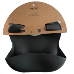 Babero de silicona Gris Oscuro - Multiply
