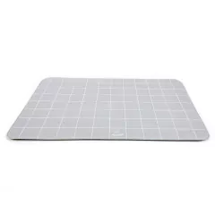 Alfombra de baño acolchonada Quad Gris - comprar online