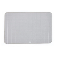 Alfombra de baño acolchonada Quad Gris