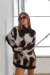MAXI SWEATER MONACO ANIMAL PRINT NEGRO - MARIA C