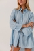 MAXI CAMISA BELLA CELESTE