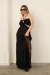 MAXI VESTIDO AMALFITANA NEGRO - tienda online