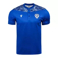 CHOMBA SALIDA CUELLO MAO VELEZ MACRON AZUL CHENDA (MA052) - comprar online