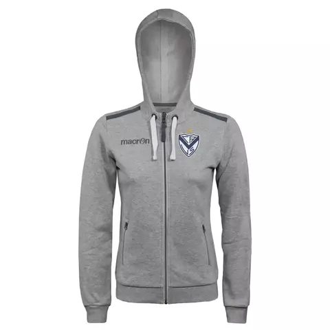 CAMPERA VELEZ DAMA GRIME C/CAPUCHA GRIS MELANGE (MA164) - comprar online