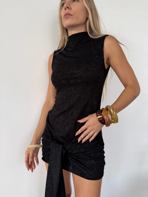 VESTIDO RUNWAY BLACK GLITTER