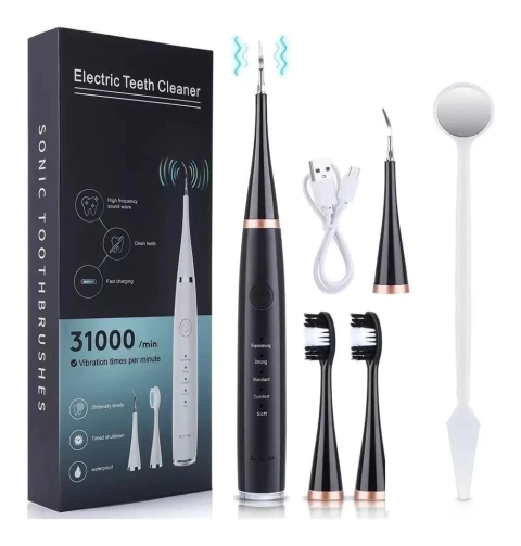 Removedor De Placa Sarro Cepillo De Dientes Electico Usb B70 con 2 cabezales de cerda espejo - comprar online