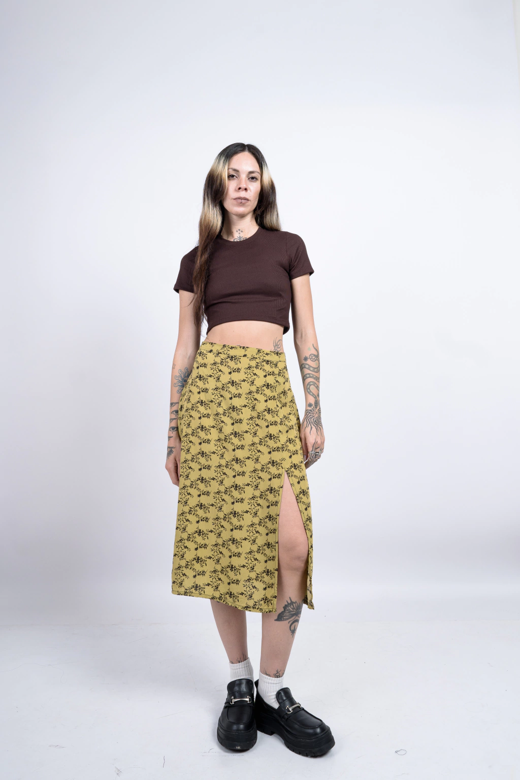 Falda Midi Oliva thumbnail 3