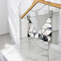 (T21)/ (T1516) TOP IMPORTADO TRIANGULO PLATA