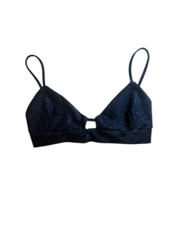 T1529 TOP CROP GLITER TIRA NEGRO