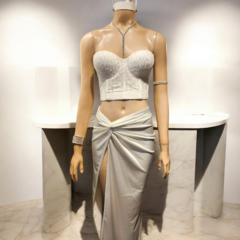 Imagen de T837 BUSTIER IMPORTADO CANUTILLO BLANCO