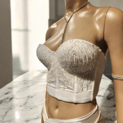 T837 BUSTIER IMPORTADO CANUTILLO BLANCO - comprar online