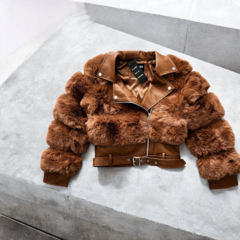 CAM94 CAMPERA ECO/CUERO PIEL CHOCO - comprar online