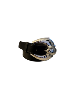 ACC729 CINTO ECO CUERO HEBILLA NEGRO