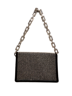 ACC769 MINI BAG CUADRO STRASS PLATA en internet