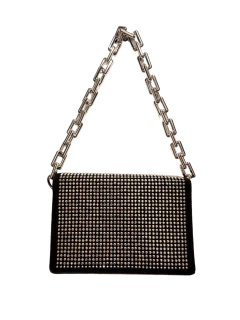 ACC769 MINI BAG CUADRO STRASS PLATA en internet