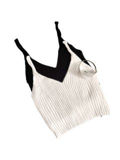 T1552 TOP HILO ABANICO LISO - Mora Mia