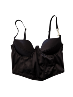 T1584 CORSET IMPORTADO MAGA SATEN/PICO