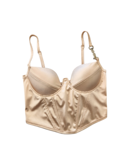 T1584 CORSET IMPORTADO MAGA SATEN CHAMPAGNE