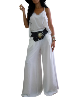 P10 MEGA PALAZZO PINZA BLANCO - comprar online