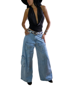 Imagen de P237 PANTALON OVER JEAN CARGO