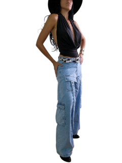 P237 PANTALON OVER JEAN CARGO