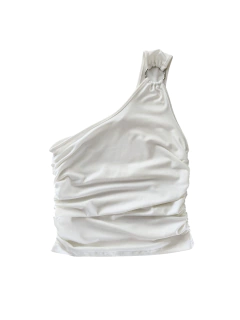 T1628 TOP UN HOMBRO FRUNCE/ARO - comprar online