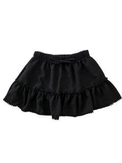 M523 POLLERA LINO PUNTILLA/RECORTE - tienda online