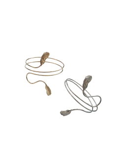 ACC1066 BRAZALETE HOJAS DOBLE