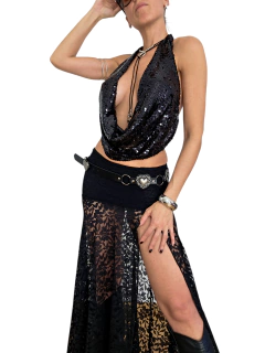 T1781 TOP BUCHE LENTEJUELAS NEGRO en internet