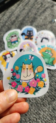 Promo x 5 STICKERS vinilo - Say Ilustracion