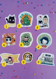 Promo x 5 STICKERS vinilo - tienda online