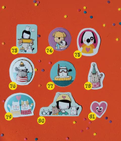 Promo x 5 STICKERS vinilo