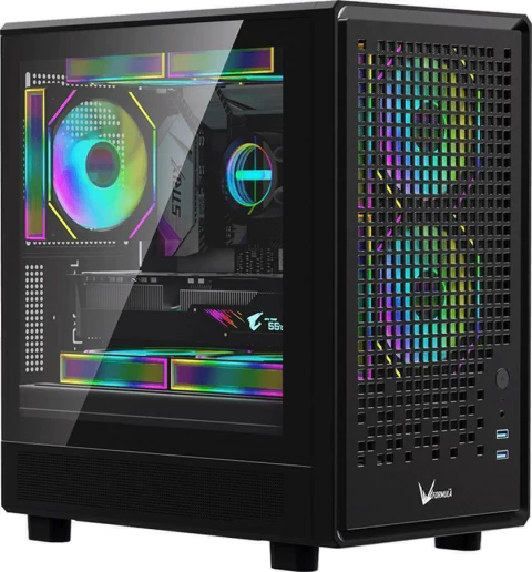 GABINETE FORMULA V AIR MESH G2 BLACK + 3 FANS FRGB