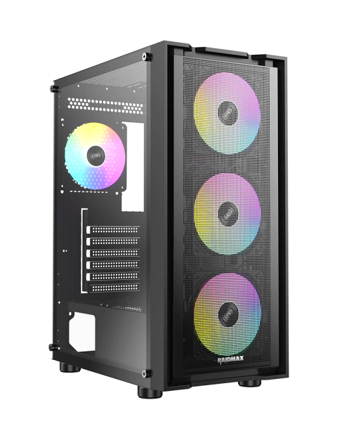 GABINETE RAIDMAX VECTOR V216 BLACK + 4 FAN ARGB