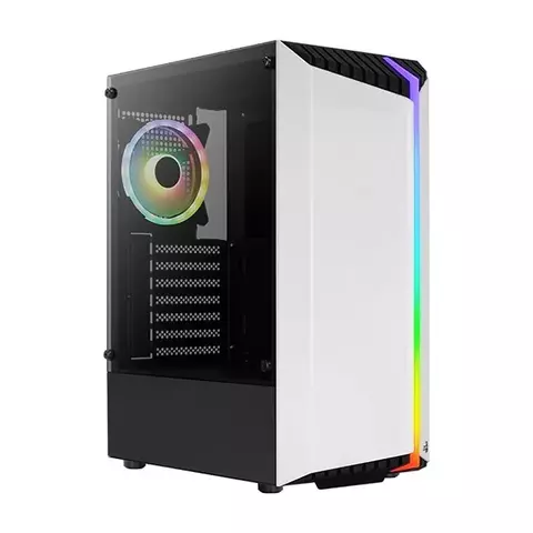 GABINETE AEROCOOL BIONIC-G-WT V2 RGB WHITE
