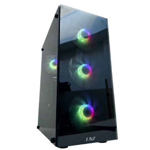 GABINETE LNZ Y10 VIDRIO TEMPLADO + 4 FAN ARGB
