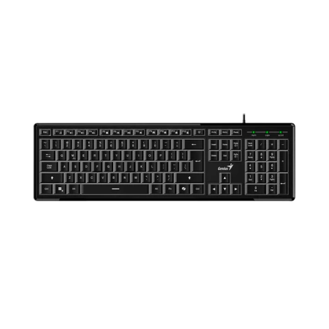 TECLADO GENIUS SLIMSTAR 820 RETROILUMINADO BLACK USB
