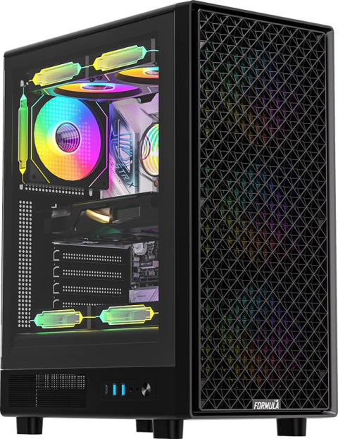 GABINETE FORMULA V LINE MANA DYNAMIC BLACK + 4 FANS FRGB